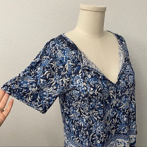 NWT Lucky Brand Floral Paisley Boho Top - Picture 8 of 11